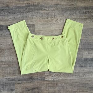 Grommets Hole Light green capris Size 11 Les Copains